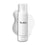 A Medik8 Gentle Cleanse pump bottle displayed on a white background with a smear of white foam behind it, highlighting the product's hydrating texture.